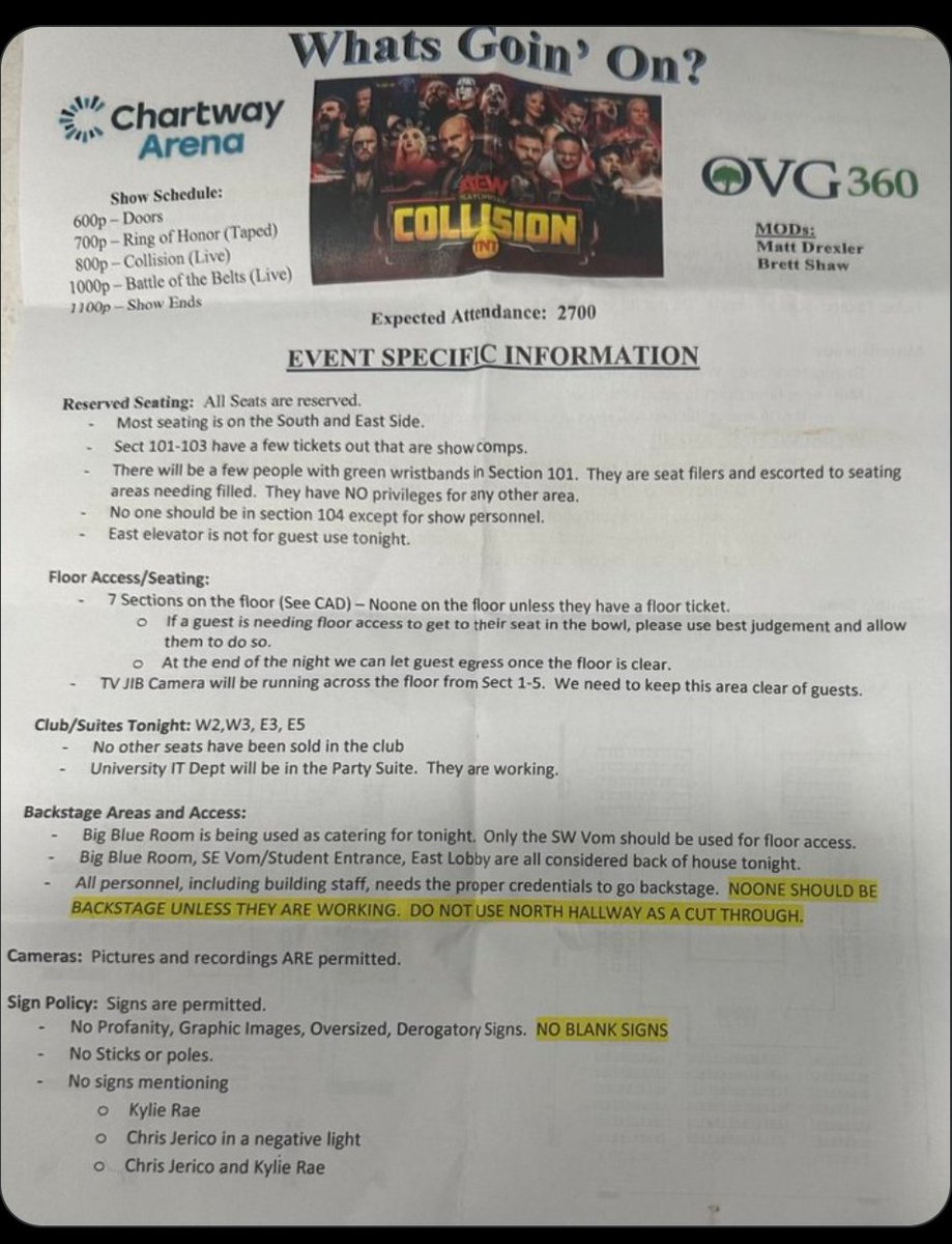 -faked venue/call sheet -faked AEW handbook -faked ticket promotion with a pub -faked inaugural Collision episode run sheet And have now resorted to calling Tony racial slurs. Don't ever let the fed geeks try to tell you that AEW fans are toxic when this is how they act over…