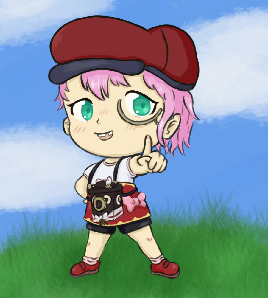 YukisPanda's tweet photo. I read #Charlotte's backstory in #GenshinImpact today, and wanted to draw some art based on, 'cause the idea of this little truth seeker was funny to me. (I still can't get over how similar her visual features are to my OC of the same name though...) https://t.co/VNukLaENGw