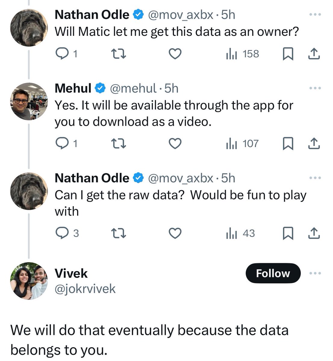 @maticrobots coming through with very pro consumer policies. Stark contrast to their competition. Not the cheapest floor bot but Nvidia hardware, open SDK, and all your data stays local. I’ll gladly pay for that @mehul