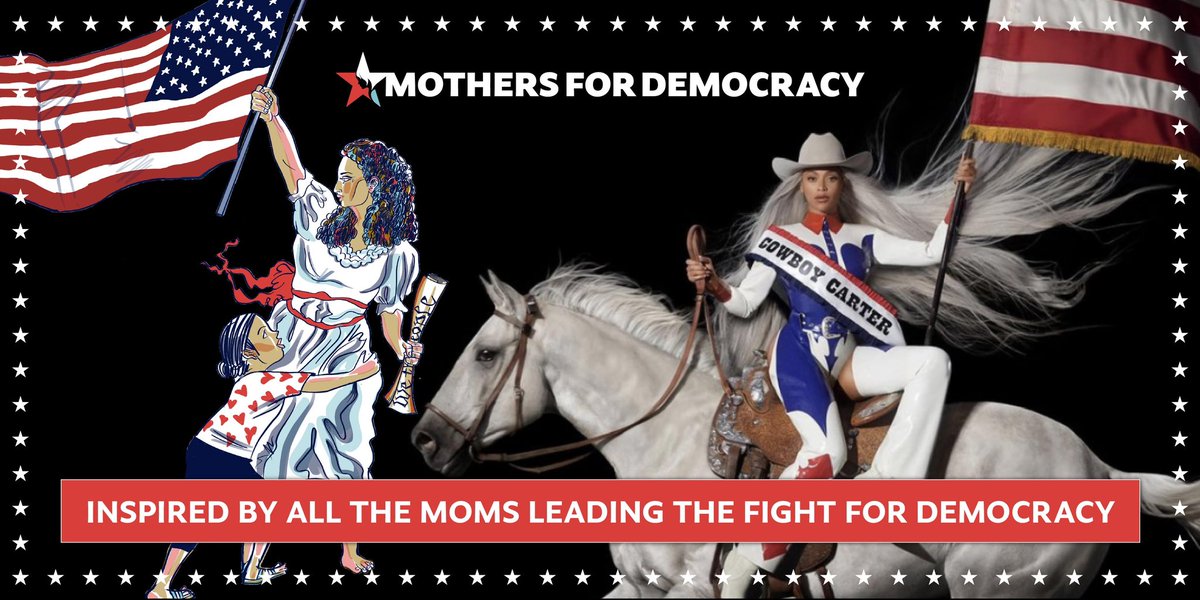 We are inspired by all the Moms and Women out there fighting for Democracy.  #beyonce  #democracy #Mompower  #womanpower