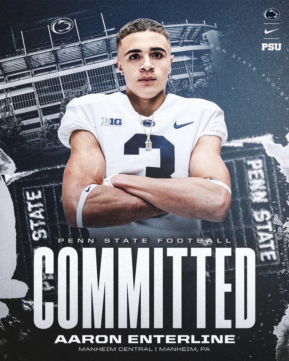 I’m extremely excited to announce my commitment to Penn State! @coachjfranklin @coachmhagans @Coach_Elby @realmarkdup @CoachHahnMCFB @ddstokes124