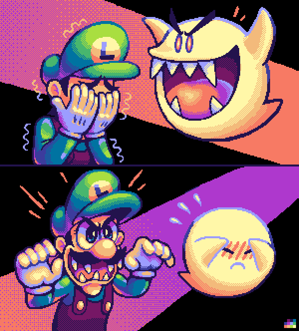 old doodle that i painted over again with a new palette #luigi #fanart