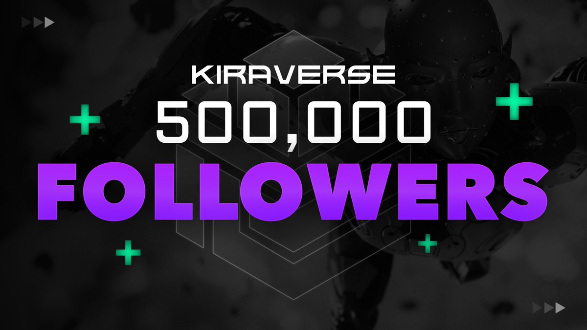 Kiraverse has surpassed the 500,000 follower mark!🚀 Another remarkable milestone achieved through our unmatched community support, driving the growth of the $PARAM gaming ecosystem🥳