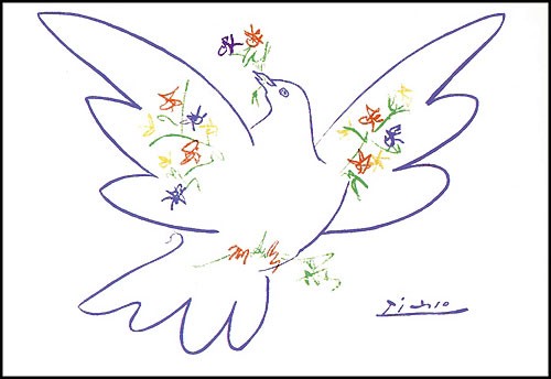 RazaneRayan1412's tweet image. In 1949 Picasso offered for the organization of the World Peace Congress, a drawing of a dove which quickly became famous.
🖌️ Pablo Picasso.
"Dove with branches of flowers".