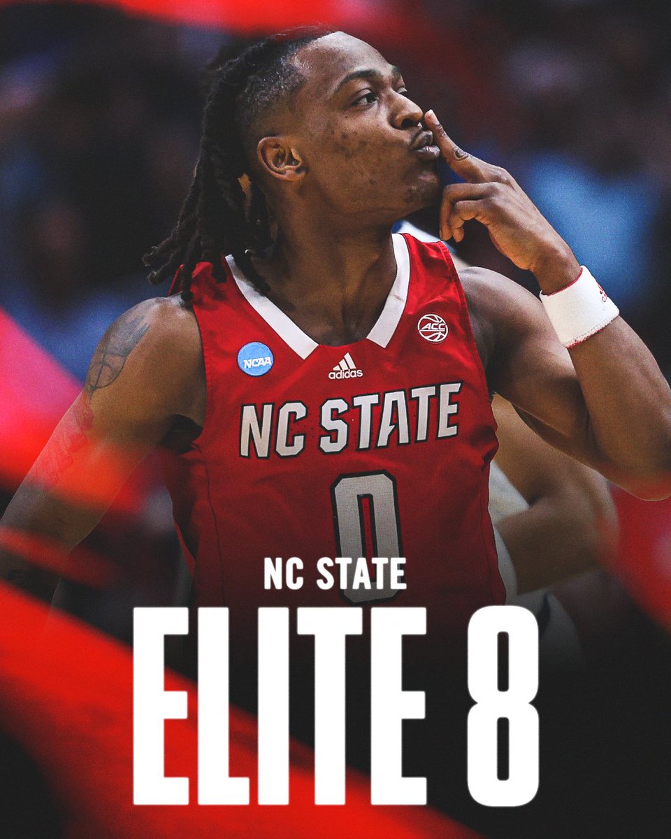accnetwork's tweet photo. NC STATE UPSETS 2-SEED MARQUETTE! 

The Wolfpack is Elite Eight bound for the first time since 1986 🐺 @PackMensBball https://t.co/fodowyuBEK