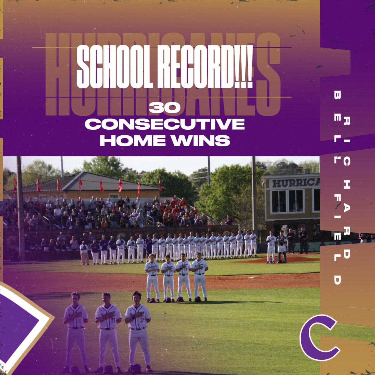 HISTORY AT RBF! With tonight’s two wins, Cartersville extended its home winning streak to 30 games, establishing a new school record.
