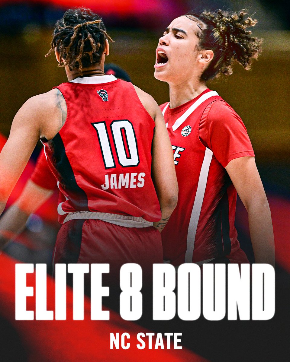 espn's tweet photo. NC STATE TAKES DOWN STANFORD‼️

The Wolfpack advances to its third-ever Elite Eight 👏 https://t.co/YiCcvkVjPd