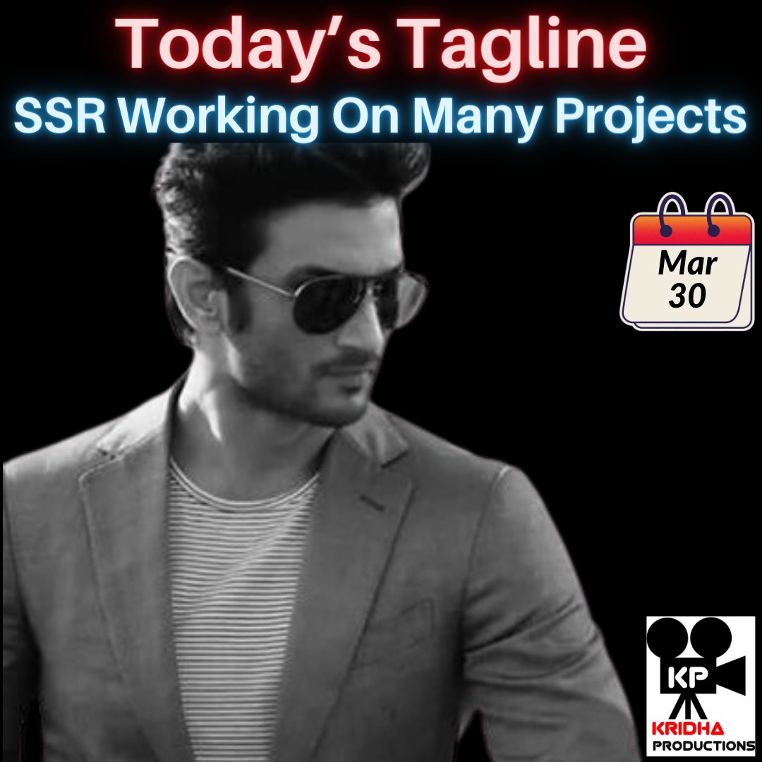 SSR Working On Many Projects -Today's Tagline @withoutthemind @divinemitz