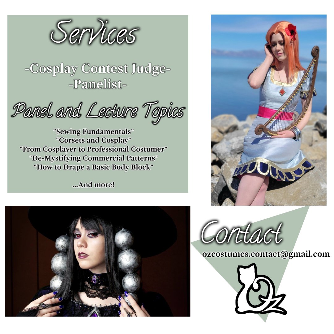 OzCostumes's tweet photo. My media kit! Hi!  My name is Maria aka Oz and I am a cosplayer that has been cosplaying for 15+ years and specialize in fine sewing and competitions.
#cosplayguest #cosplay #mediakit #cosplaymediakit #animeconvention #comicconvention #gamingconvention #cosplayjudge https://t.co/O5IkO6v2Z2