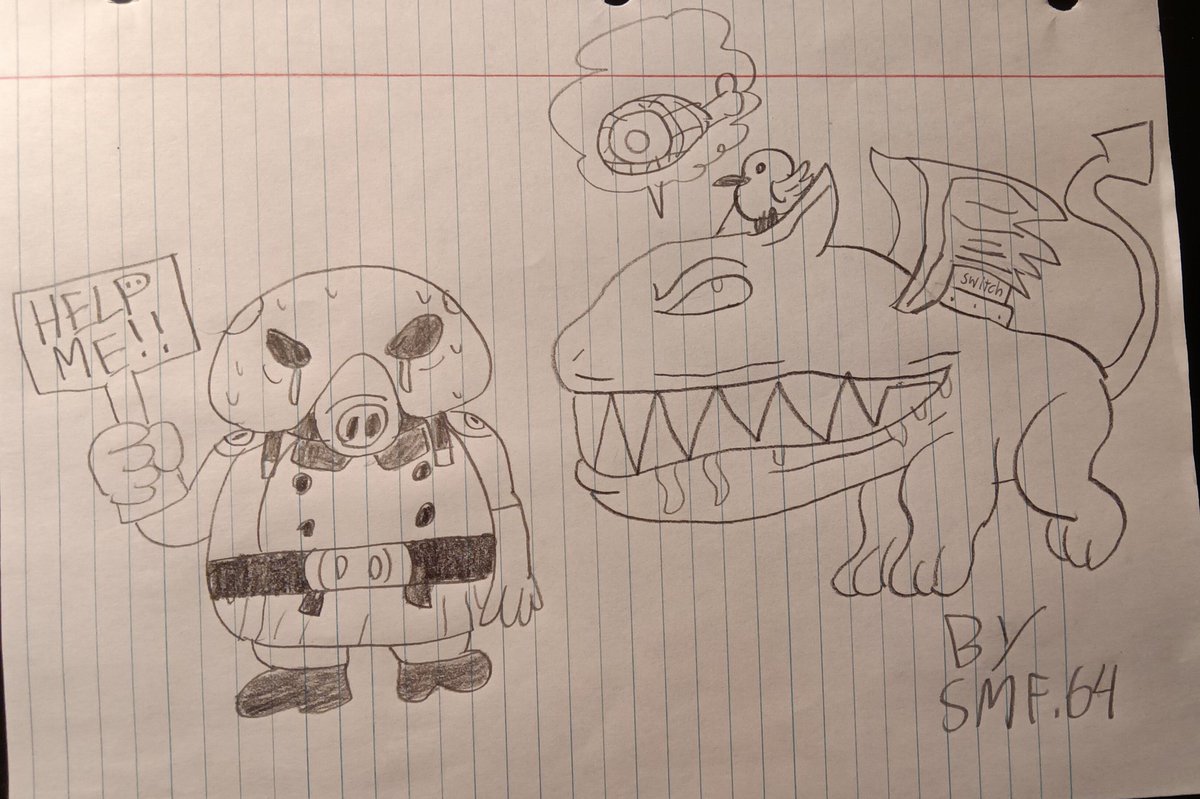 smf_fan's tweet photo. Ultimate Chimera Hunt for the Pigmask Army!

You better run before you become his lunch and break every bone on your body!

Watch out for that thing mutant demon monster!

Pigmask Army and Ultimate Chimera belong to Mother 3 

#MOTHER3 #EarthBound2 #Pigmaks_Army #Chimera https://t.co/WPS9oXMZ8j