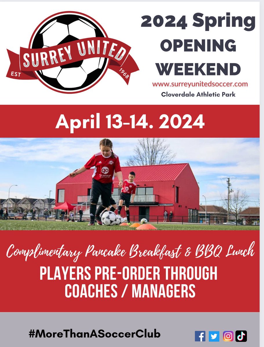 Just around the corner, another wonderful member weekend to welcome the spring soccer season. #MoreThanaSoccerClub