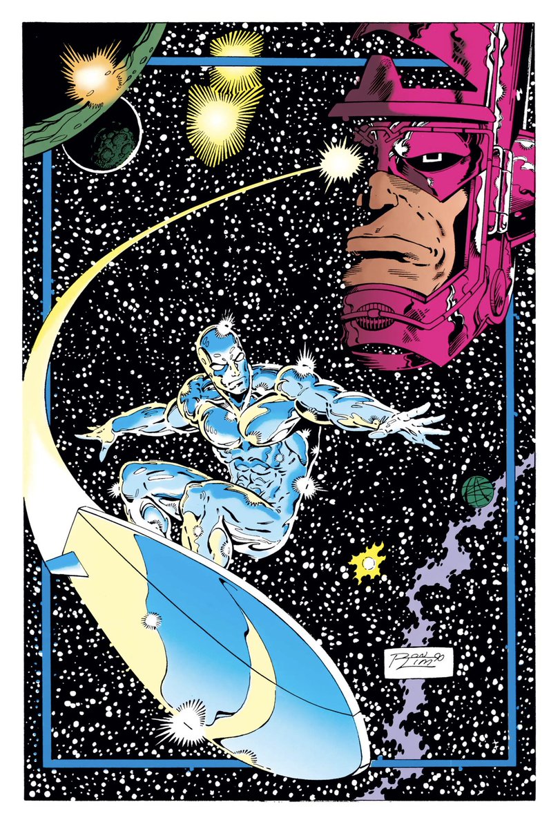 Silver Surfer and Galactus
from MARVEL FANFARE #51 (1990)
by Ron Lim
#SilverSurfer #Galactus #comicbookart