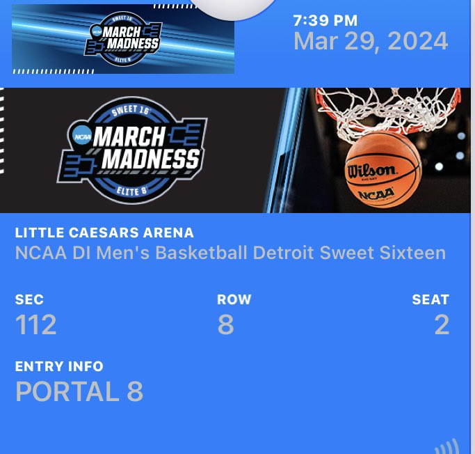 Steph_Bennett1's tweet photo. If not playing @umichbball, I ❤️ @ZagMBB &amp; @BluejayMBB. When I learned both teams were in the #Sweet16, just down the road at @LCArena_Detroit, I knew I had to be there. Score! Beautiful night in The D for 🏀! 
#IGotTickets
#MarchMadness
#GoZags
#GoJays https://t.co/Hh50R9Ktd2