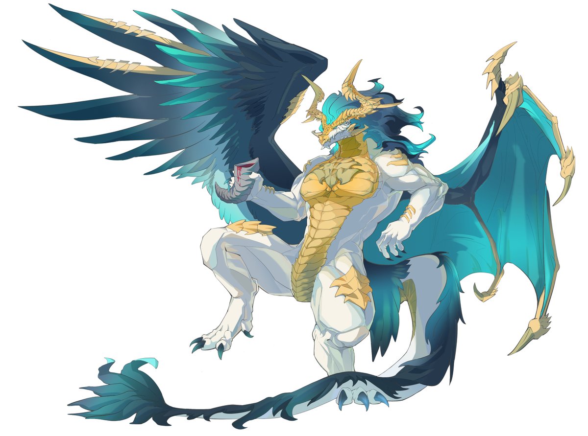 Anthro version for Justic. No one knows if the glass is filled with wine or just blood.
Art from <a href="/Sssssusheng/">Yssheng</a> 
开启了孰子哥龙人业务的稿，我真坏，叉会儿腰（bushi
但是话说回来是真的很棒啊，这个尾巴放爪子上和大腿效果简直完美