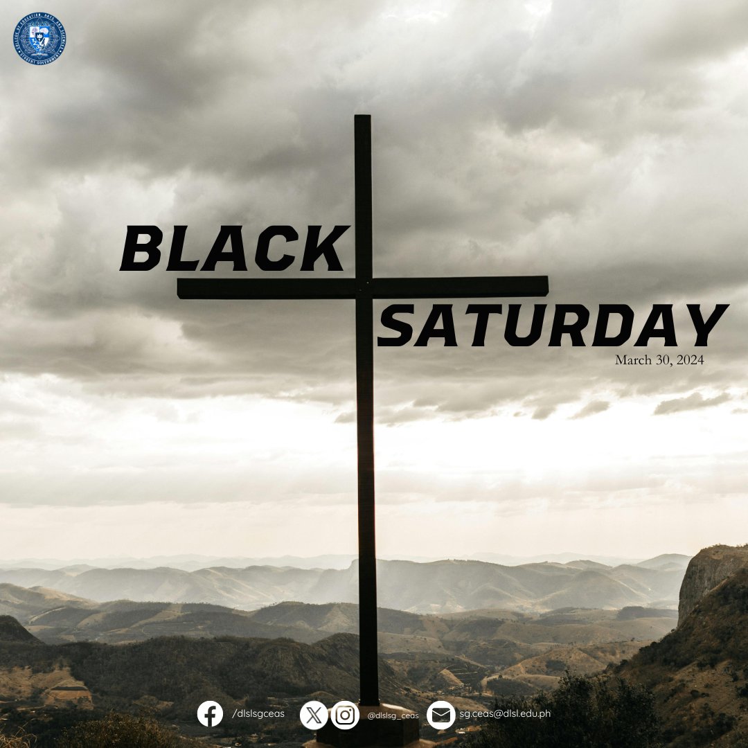 DLSLSG_CEAS's tweet photo. “He took it down, wrapped it in a linen cloth, and placed it in a tomb cut out of the rock, where no one had yet been buried. It was the day of preparation and the Sabbath was beginning.” —Luke 23:50-56

On Black Saturday, Jesus was laid in His tomb. https://t.co/IHAKp5v4Rz