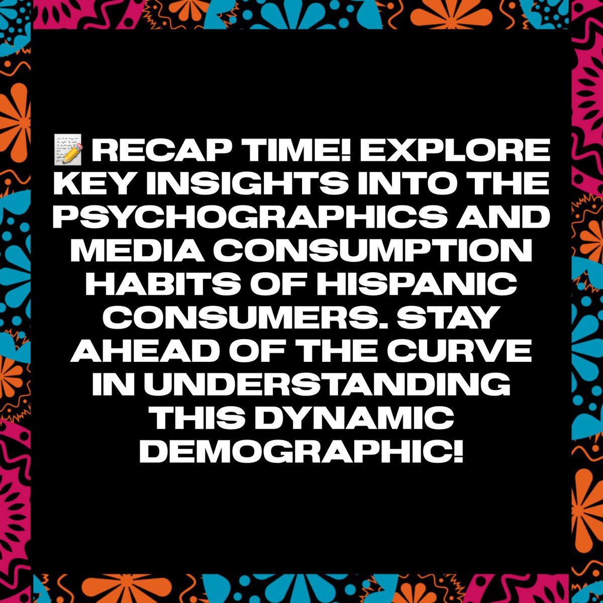 📝 Recap time! Explore key insights into the psychographics and media consumption habits of Hispanic consumers. Stay ahead of the curve in understanding this dynamic demographic! 

instagram.com/lagrant_commun…

#HispanicMarket #ConsumerInsights #LAGRANTCOMMUNICATIONS