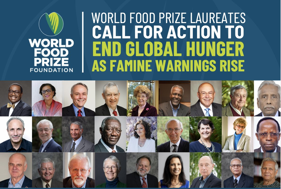 A passionate plea from #WFPLaureates4Action, including EAT-Lancet 2.0 Co-Chair @trinidad1949: #G20 leaders, it's time to prioritise ending global hunger and poverty. Let's unite for bold, collective action now! Learn more at worldfoodprize.org/LaureateLetter.