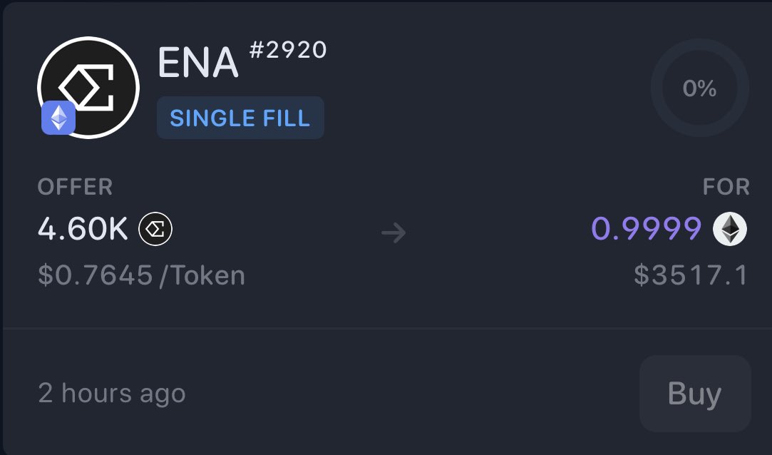 HÃY CHỌN GIÁ ĐÚNG
ENA đang giao dịch OTC 0.76$
Airdrop 50$ cho 05 người may mắn !
Thể lệ nhận airdrop: 
⁃ Tham gia Telegram: t.me/NhatKyMariaJ, t.me/BinanceVietnam…
⁃ Like, retweet và comment giá ENA cao nhất trong 24h kể từ thời điểm list sàn Binance trong