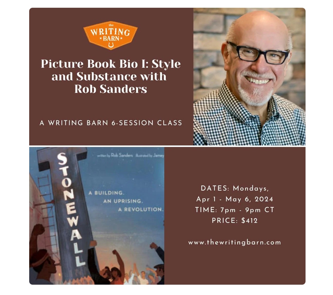 After hearing PB author @nchurnin Nancy Churnin talk in her amazing 12x12 webinar about PB biographies that focus on “events,” I’m super excited for this upcoming 6-week PB Bio class!! Check it out at @TheWritingBarn 

Starts Monday! #kidlit
#lightbulbmoment #WritingCommunity