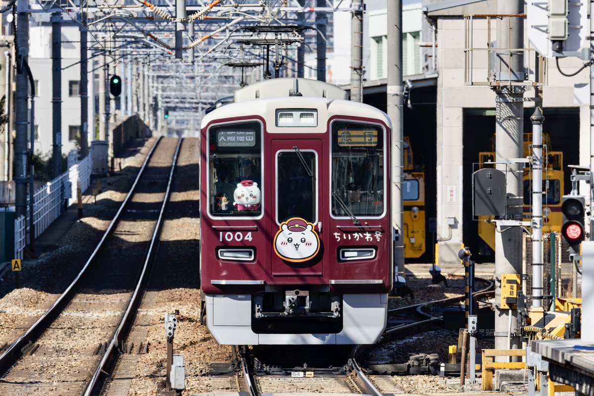 SparkL66's tweet photo. #阪急電車 #ちいかわ 
運行終了直前... https://t.co/pf1bThTvqG