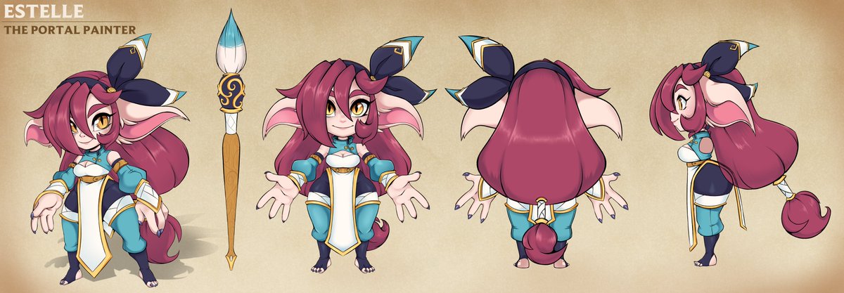 Estelle The Portal Painter After years of never finishing her design, she's finally done! I hope you all like her!