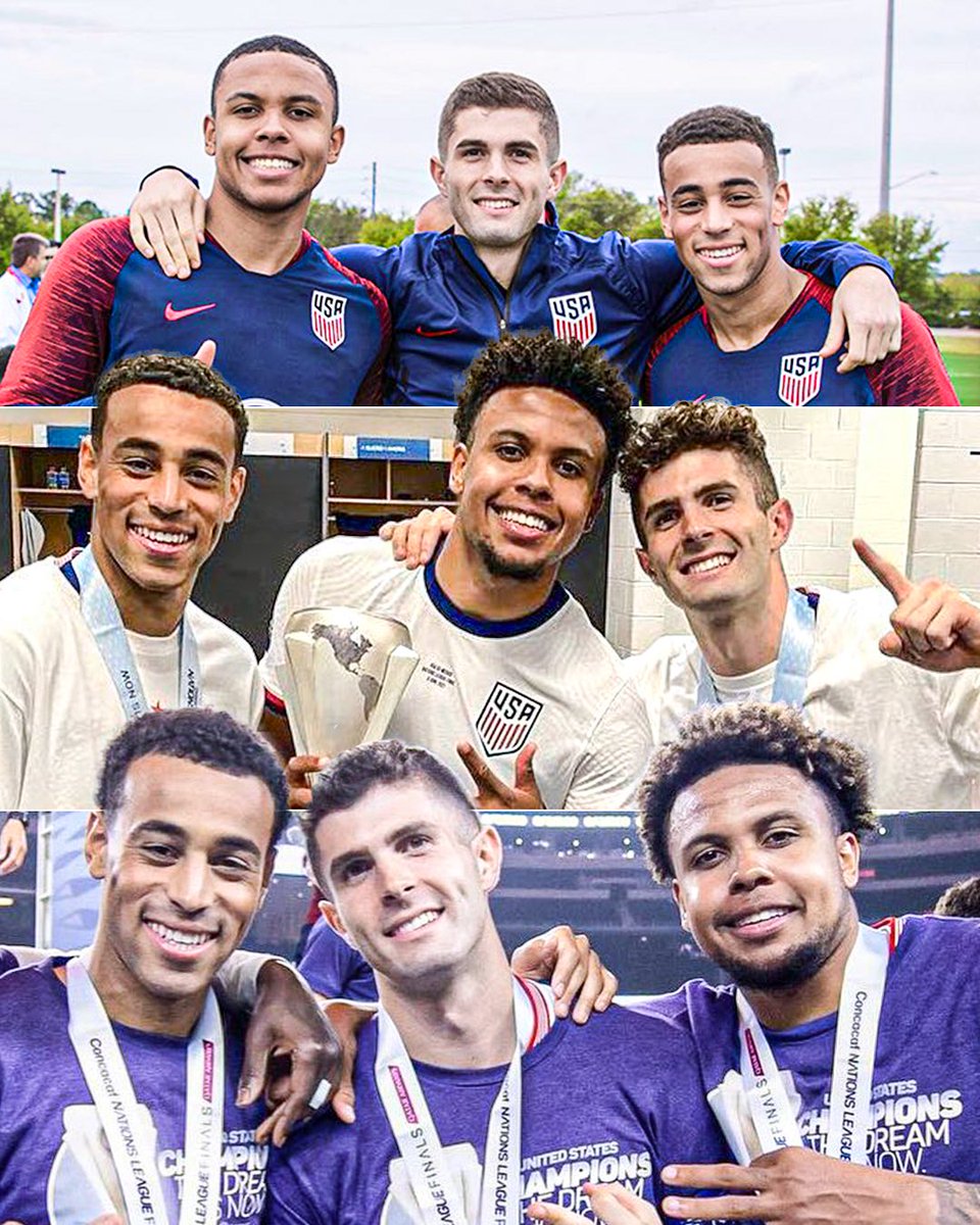 Christian Pulisic, Weston McKennie and Tyler Adams over the years 🥹 This USMNT trio ❤️