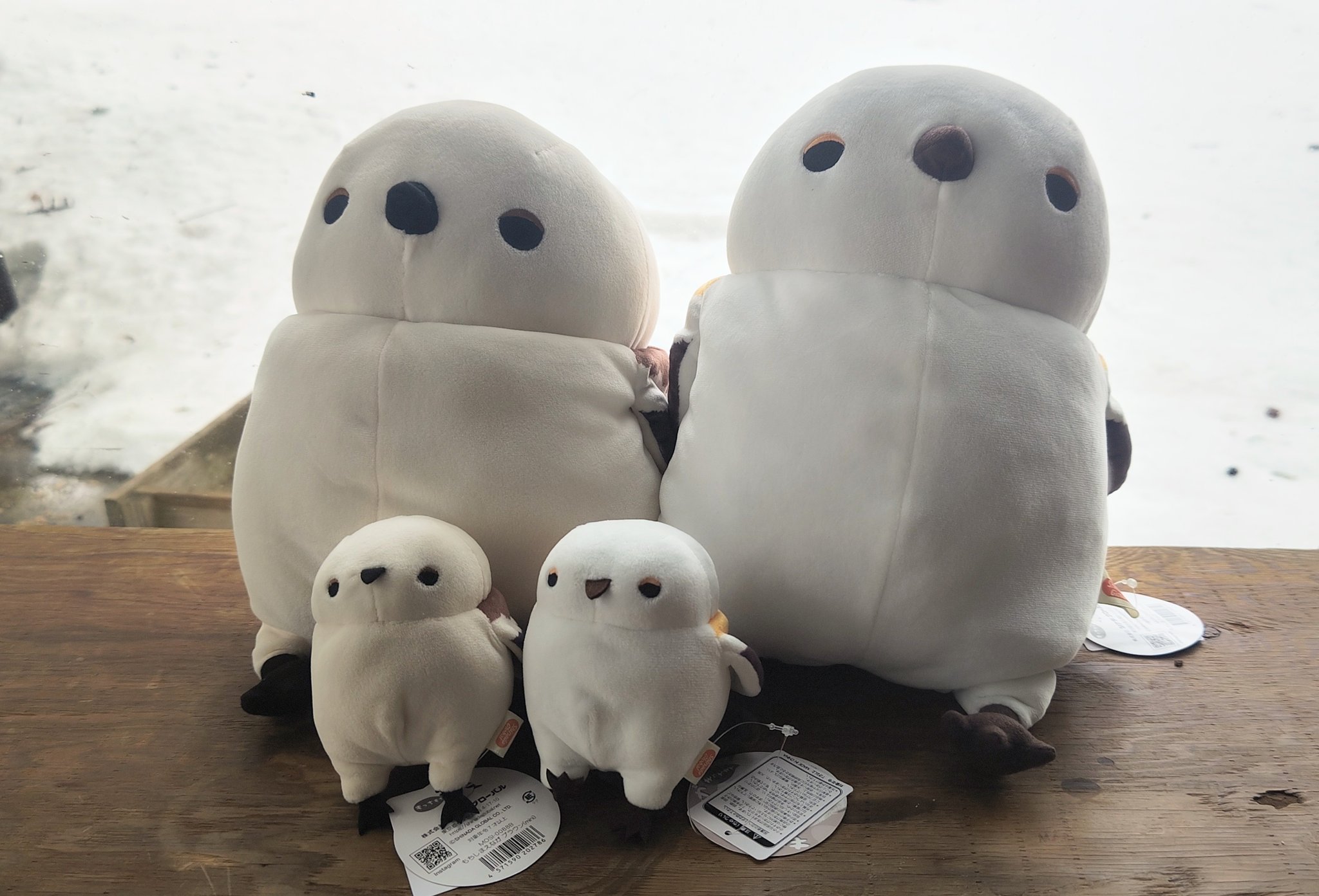 北海道円山動物園 シマエナガ ぬいぐるみ 大小セット - メルカリ