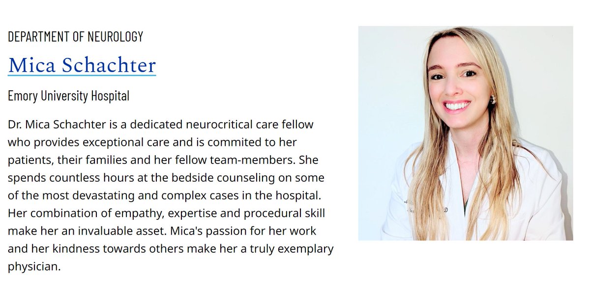 Emory & Grady Neurocritical Care Fellowship (@emoryneurocrit) on Twitter photo <a href="/EmoryNeuroCrit/">Emory & Grady Neurocritical Care Fellowship</a> fellow among clinicians honored by Emory University on Doctors Days. So Proud! ๐๐พ๐ฅณ๐ <a href="/EmoryNeuroCrit/">Emory & Grady Neurocritical Care Fellowship</a> fellow among clinicians honored by Emory University on Doctors Days. So Proud! ๐๐พ๐ฅณ๐