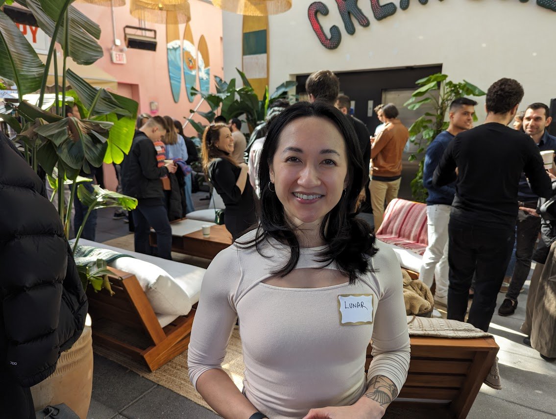 TedMerz's tweet photo. Lunar Le, co-founder at Amelia, persuaded me she's going to turn my life around with her AI-based platform that offers personalized nutritional advice. She gave me a demo at Andrew Yeung's tech meetup and it's very cool. @lunarle @andruyeung @coach_amelia_ai https://t.co/iNKF47uC2t