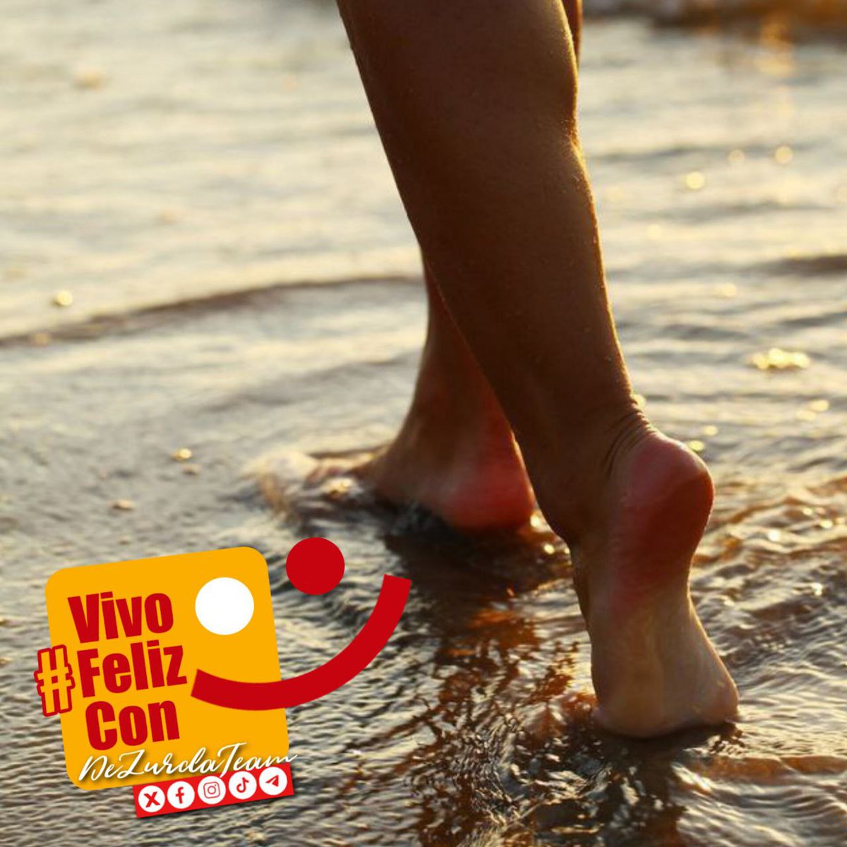 #VivoFelizCon los pies rozando el agua. 
#DeZurdaTeam