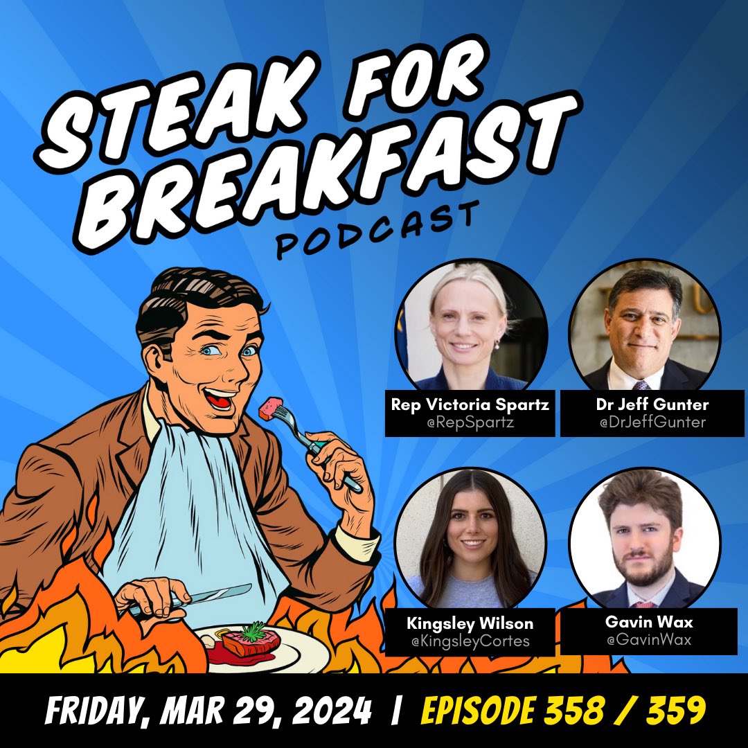 NEW #PODCAST Steak for Breakfast Eps. 358-359 are LIVE! The latest from Congress with @RepSpartz • The #NVSen Race with @DrJeffGunter • Trump, the Border, Crime and Unwavering Populism with @KingsleyCortes & @GavinWax • Apple Podcasts 🎧 podcasts.apple.com/us/podcast/ste…
