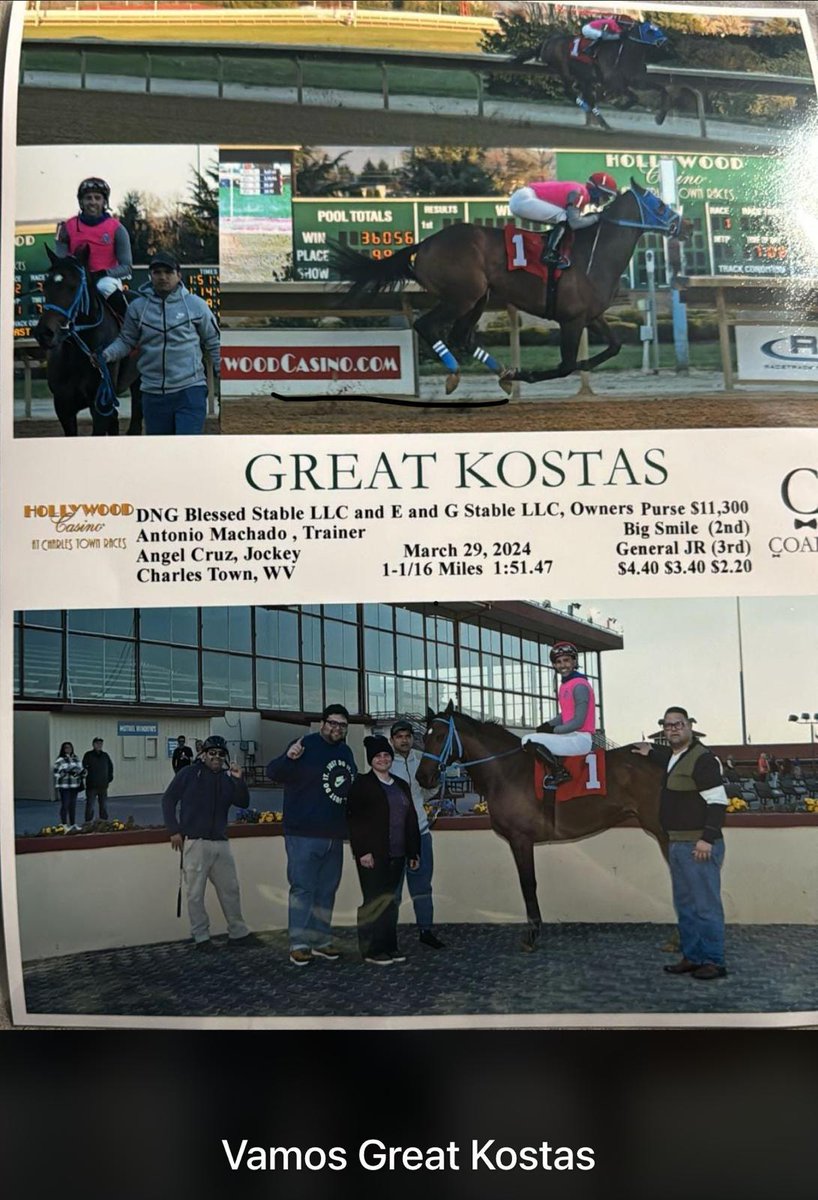 E&G Stable (@egstable) on Twitter photo Excellent race for Great Kostas, thanks Antonio Machado <a href="/RacingMachado/">Antonio Machado Racing</a>, we are so happy Excellent race for Great Kostas, thanks Antonio Machado <a href="/RacingMachado/">Antonio Machado Racing</a>, we are so happy