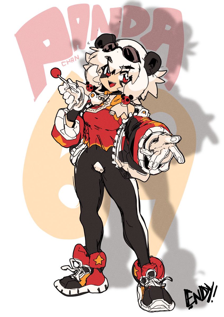 Quickly doodled up a panda girl today for @MAMETCHl . A joke happened in her server and so I decided to do my take if she wants the design she can keep it if not maybe I’ll refine it for myself and have two panda girls LOL.