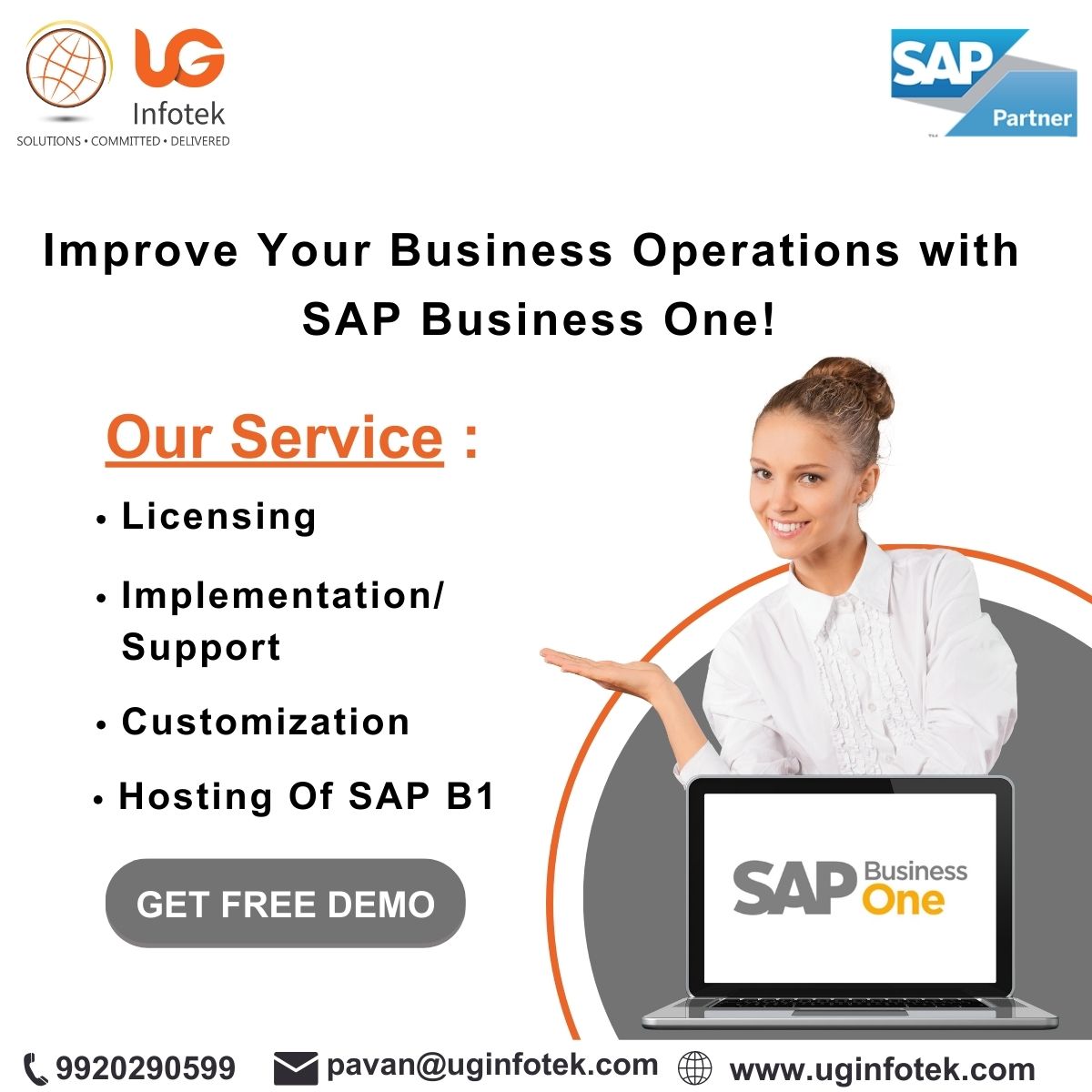 Ready to transform your business? SAP B1 is the key! 🚀 With streamlined management and unstoppable growth, UG Infotek LLP helps your business reach new heights. Let's embark on this journey together! #sapbusinessone #inventorymanagement #affordableprice #uginfotekllp #sapb1 #erp