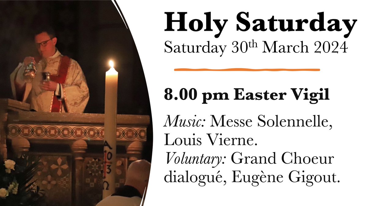 Join us tonight for the Easter Vigil at 8.00 pm as we celebrate Christ's Resurrection! Live stream here: youtube.com/live/zFSUxDyaB… Full details of all Holy Week and Easter services here: asms.uk/holyweek/