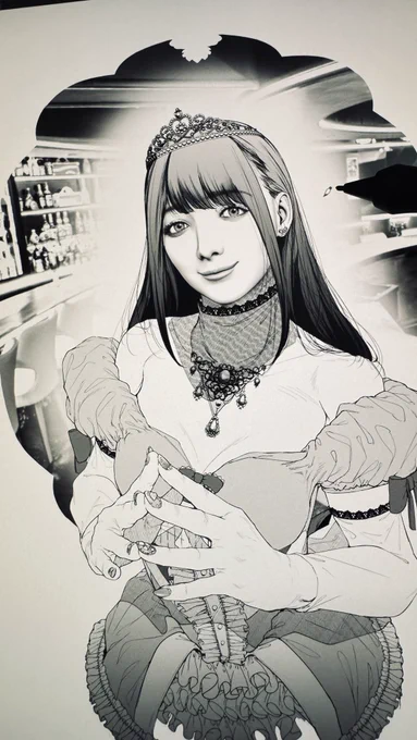 コンカフェレイヤー☺️🍾🍹
ネイル描き込んであるのも見て! 