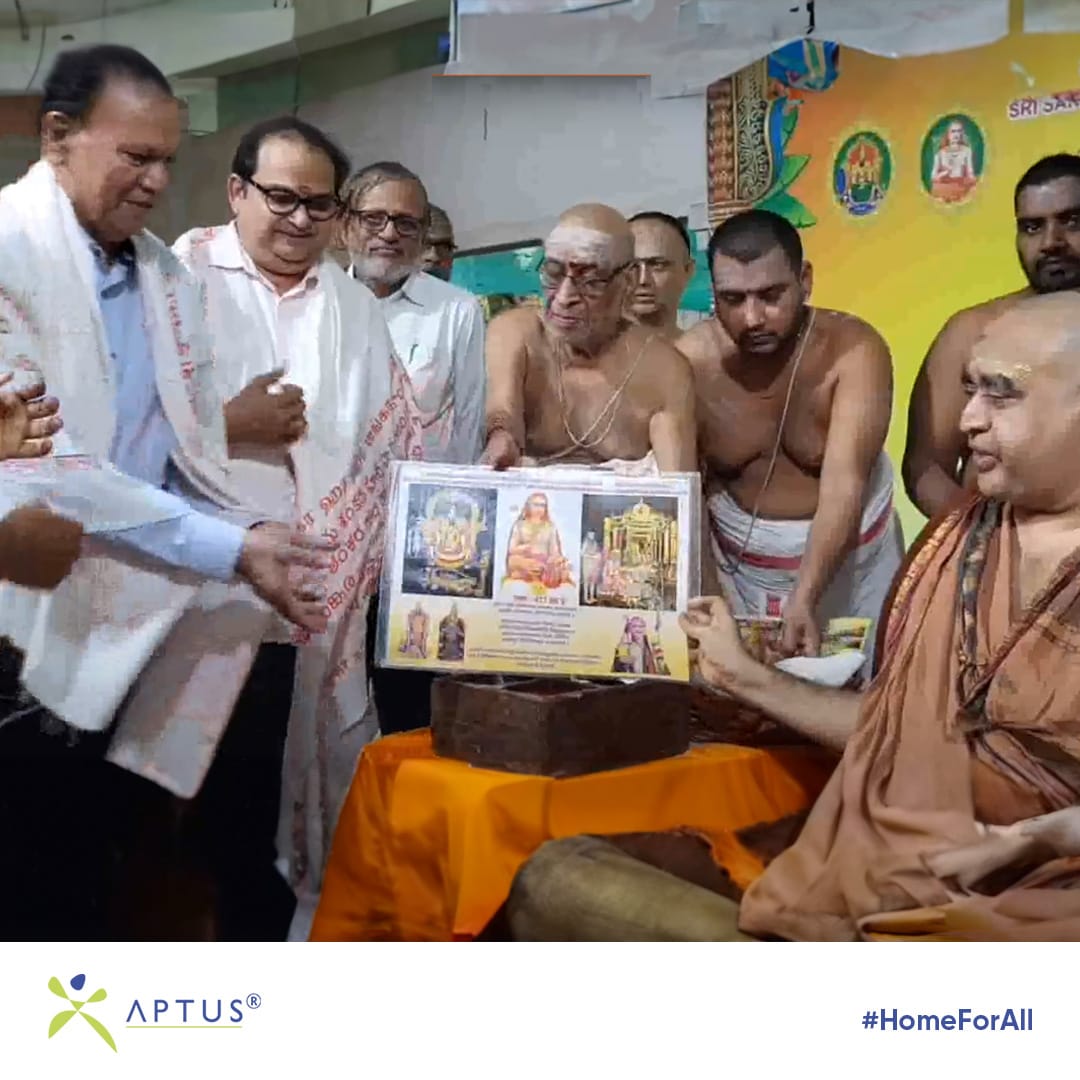 Aptusindia's tweet photo. As part of the CSR initiative, on behalf of Aptus Value Housing, Founder and Executive Chairman, Mr. M Anandan, presented Rs. 1 crore to the Sri Kanchi Kamakoti Peetam Charitable Trust. These funds will be used by the Trust for education, healthcare, and skill development purposes of the needy.

#Aptus #aptusvaluehousing #CSR #csrinitiative #KanchiKamakotiPeetam  #CharitableTrust #Homeforall #healthcare #skilldevelopment #education