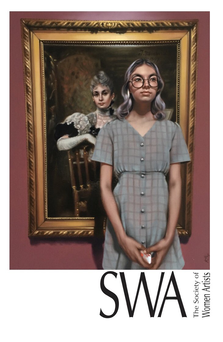 The artist’s wife, the artist’s daughter, the artist 💓 Delighted that this portrait has been selected for the Society of Women Artists 163rd annual exhibition 25 - 29 June, Mall Galleries, London 🌟🥂🌟 #oilpainting #portrait #portraiture #womanartist @SWAinfo @SGFADrawing