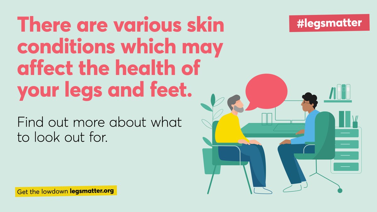 Various skin conditions may affect the health of your legs & feet. Problems can be minor or severe – symptoms could include pain, swelling, cramps or changes in your skin's colour, temperature or texture. Find out more legsmatter.org/information-an… #cellulitis #dermatitis #haemosiderin