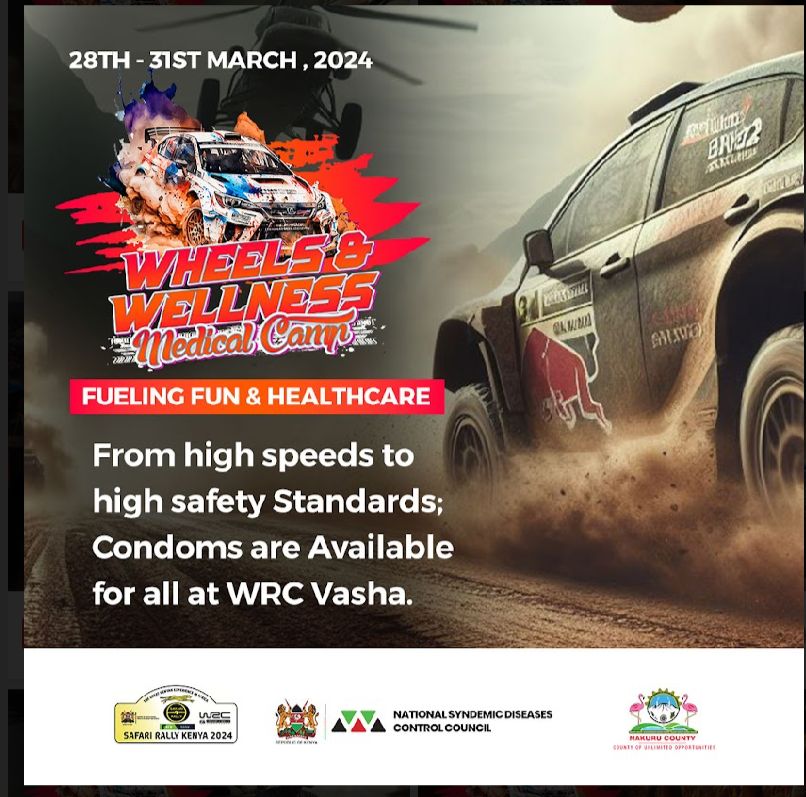Day 2 of #SafariRally : Let's race  towards safety 🚗💨 Always use  protection  to keep the adventure  safe  and enjoyable for all . Cheza safe. 
#ShereheNaAdabu 
#SaferIsSexy 
#WheelsAndWellnes