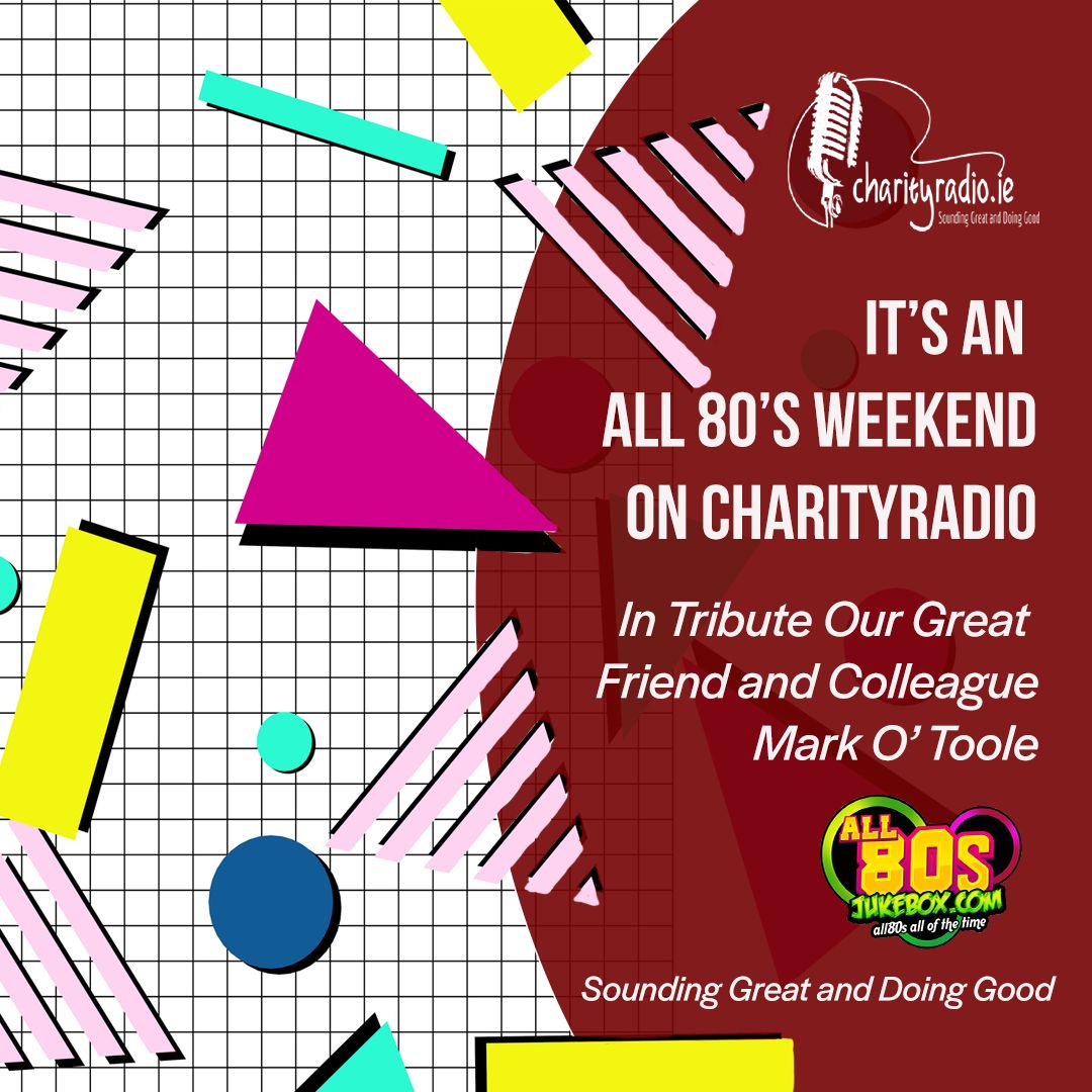 On The Éire; Today's show is a tribute to the founder of @CharityRadio, Mark O'Toole, who passed away last week. It's all 80s, so there's some @thehappens1 @OfficialAslan @hothouseflowers @the4ofus @U2 @CryBeforeDawn @ClannadMusic @NickKellyWorld & lots more Tune in today 4-6pm