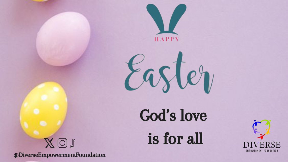 May this Easter Holiday bring as the joy of renewal and the boundless love of God that unites us all. Remember that God is not only found at church but anywhere that gives you a piece of mind. Happy holidays friends.