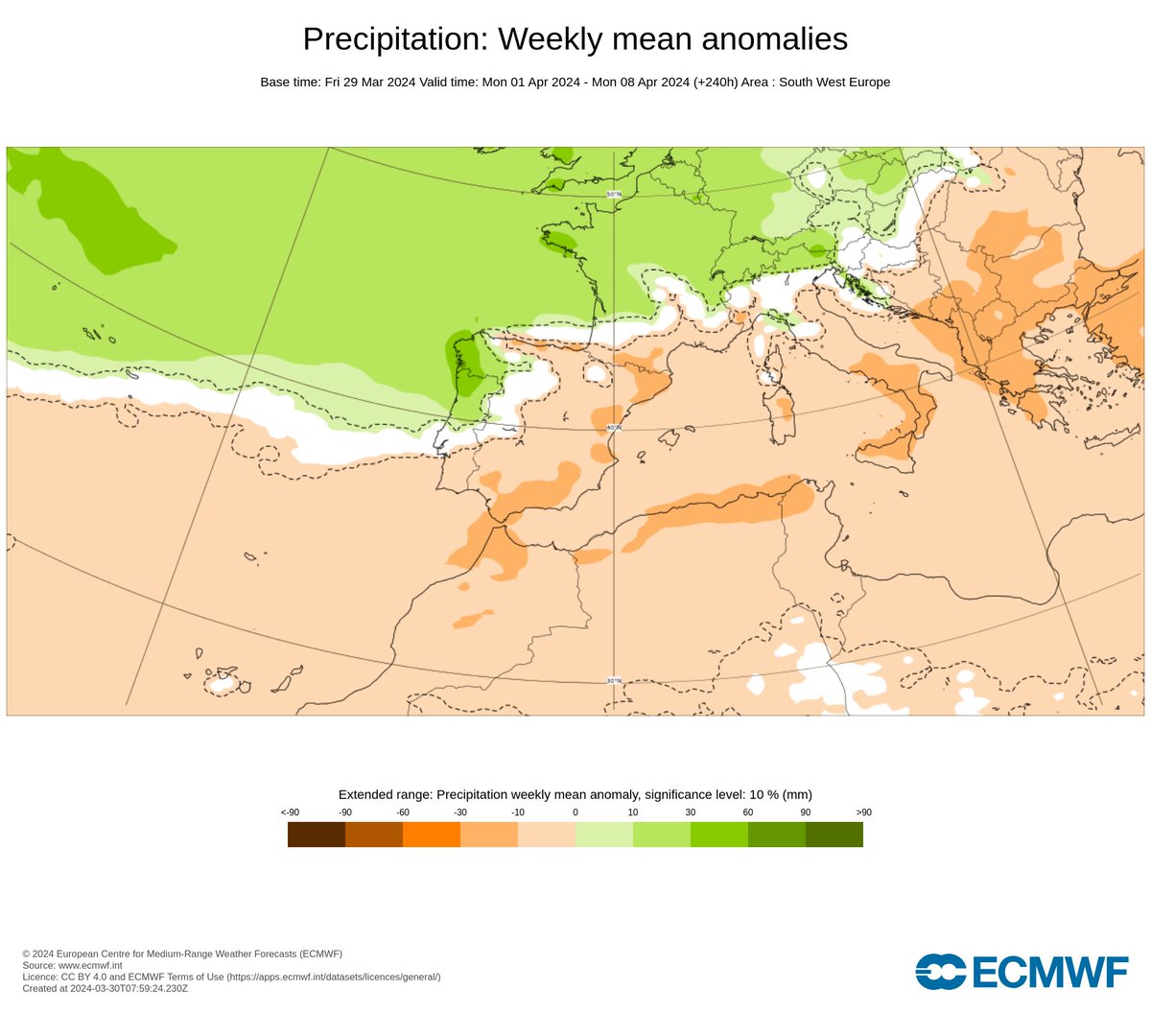 Tras la #SemanaSanta2024 que ha sido más fría y significativamente más lluviosa de lo normal y lo seguirá siendo durante el fin de semana, finalizará el episodio de borrascas atlánticas que dará paso a una primera semana de abril más cálida y seca de lo normal en Andalucía.