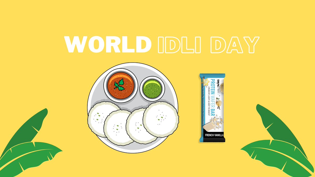 Happy World Idli Day! Celebrating the perfect blend of tradition and nutrition with protein bars by our side. Who says healthy can't be delicious? 🌍🍲💪 #ProteinPower #WorldIdliDay #IdliDay