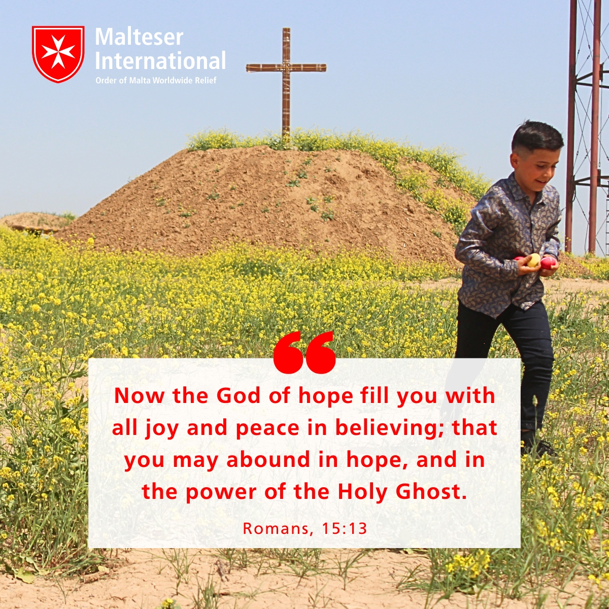 🕊️ Let us spread hope and joy on these Easter days, continuing to serve those in need. #MalteserInternational #Easter #SpreadingHope #HumanitarianAid