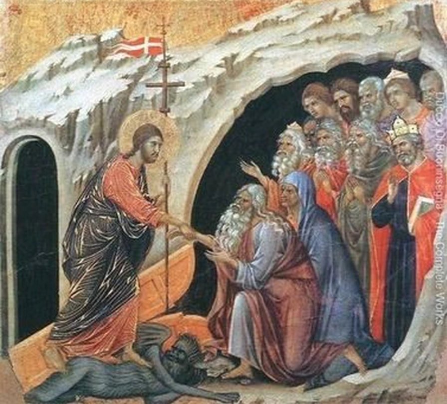 From an ancient homily for Holy Saturday The Lord's descent into the underworld Something strange is happening – there is a great silence on earth today, a great silence and stillness. The whole earth keeps silence because the King is asleep. The earth trembled and is still