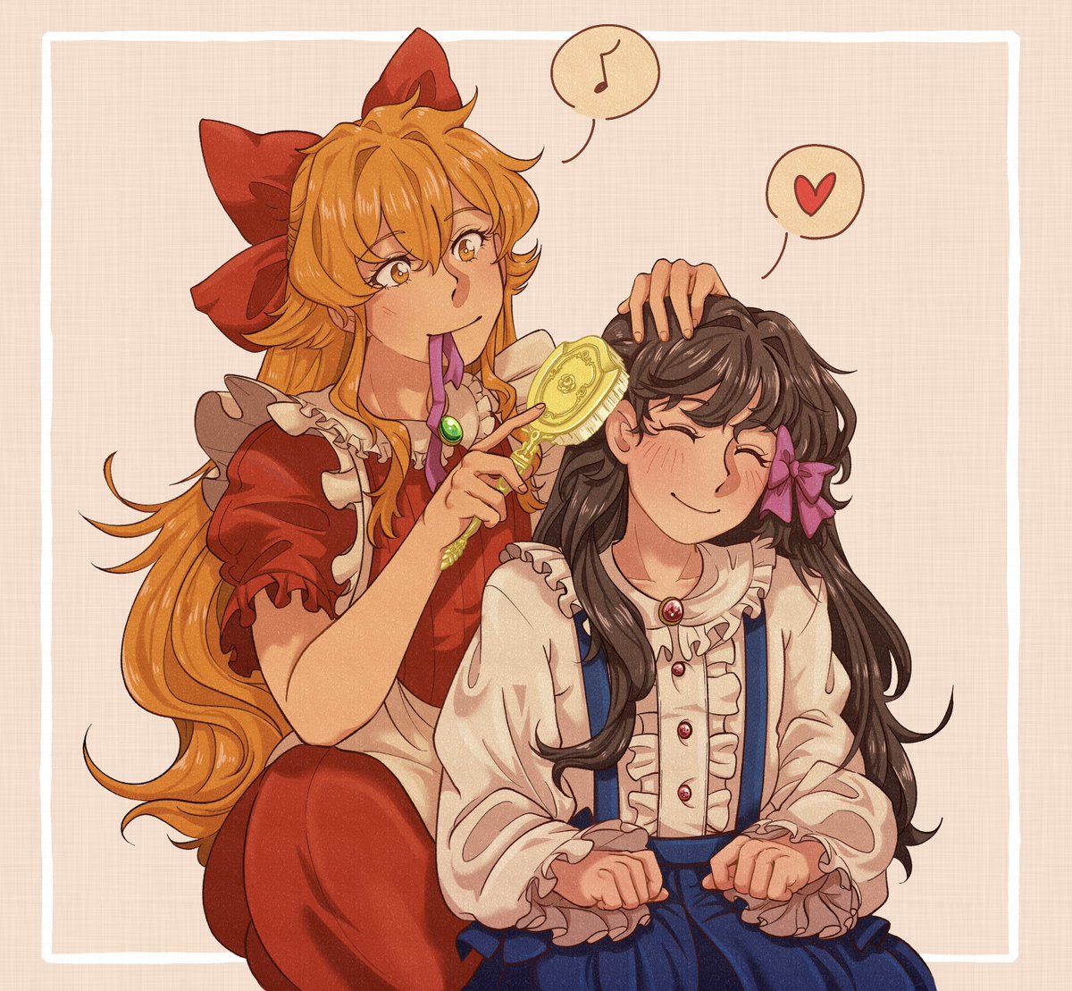 'No matter what, you'll always be my little princess.' I wanted to see both Elise and her precious daughter happy for once. Commissioned from the very talented @DreamSynddArt ! Thank you for drawing it for me. #Pocketmirror #LGTS #LittleGoodyTwoShoes