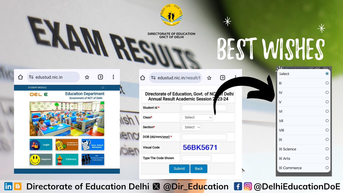 The long-awaited moment is here! Results for all the classes are now available on our official website. Head over to edustud.nic.in/result/frmPubl… to check your scores and celebrate your hard work! Wishing all students the best of luck on their academic journey. 🌟 #ResultsDay