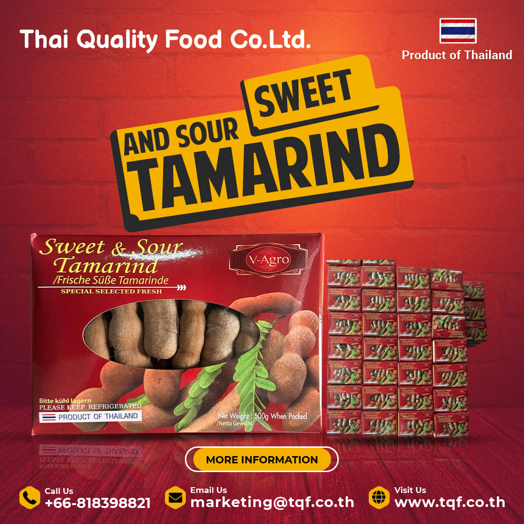Sweet and Sour Tamarind

Taste: Sweet-Sour and Yummy

tqf.co.th/tamarind-paste…

#tqf #tamarind #paste #tamarindpaste #thaiqualityfood #ThaiFood #ThaiCuisine #ThaiSpices #TasteOfThailand #FlavorfulPaste #tamarindpaste #CookingWithTamarind #thailand #tamarindpastewithseed