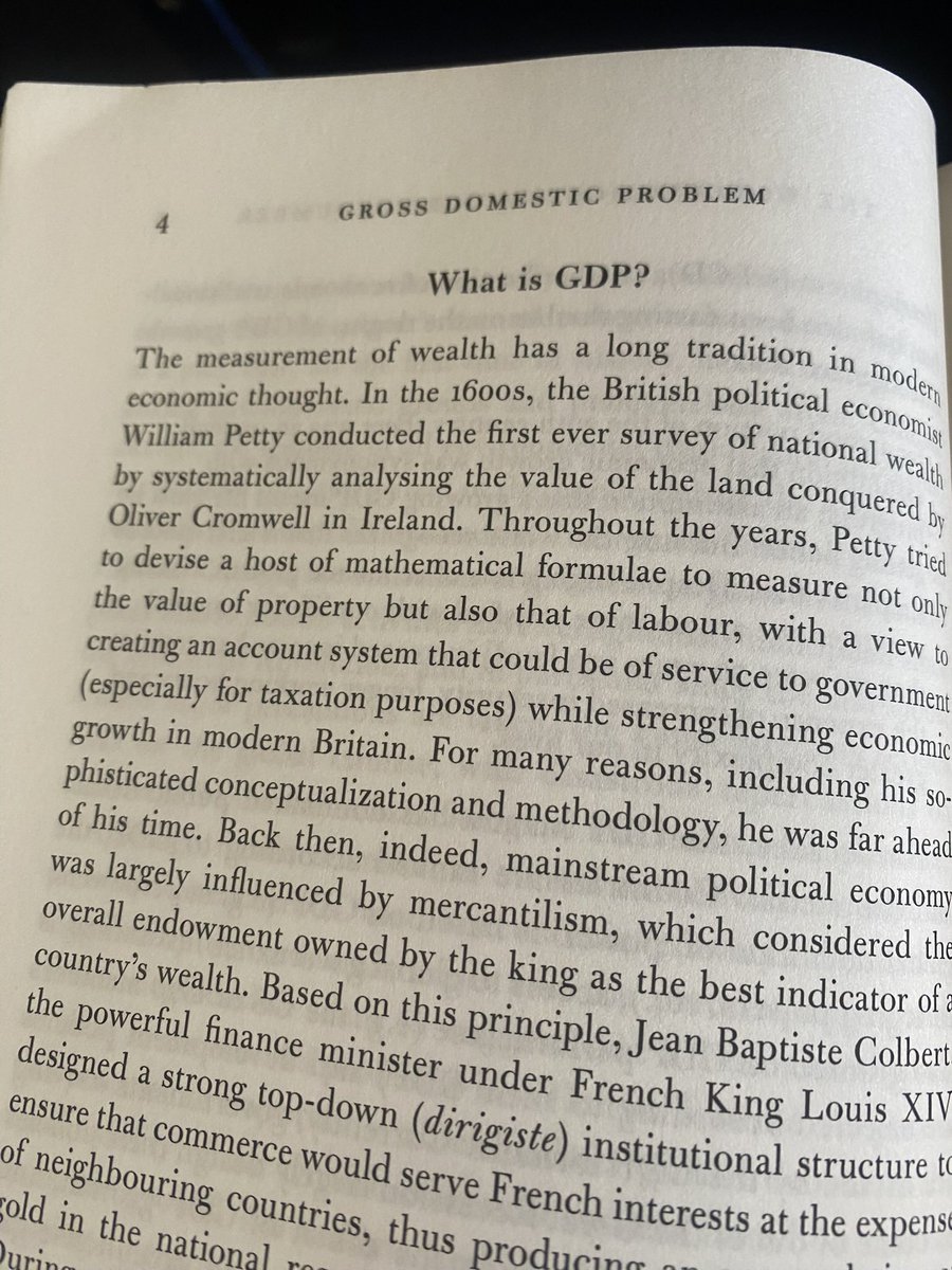 Incredible speech though Irish folk might be interested to learn as I was that the earliest GDP calculation was done at our old friend Oliver Cromwells request on ireland to evaluate how much yield he could get from its colonisation (courtesy of @lofioramonti’s work)